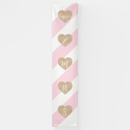 Banner Rosa Xmas Candy Cane Gingerpão