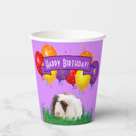 Banner Roxo dos Balões de Porco da Guiné aniversár