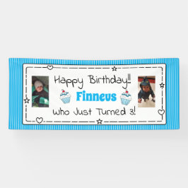 Banner Whimsical Birthday com foto de criança