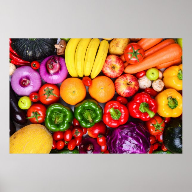 Banquete a cores - Fruta fresca e Poster vegetaria (Frente)