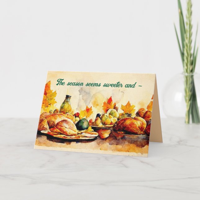 BANQUETE - CARTÃO DE AGRADECIMENTO PARA A FAMÍLIA (Frente)