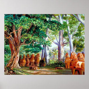 Baobás Árvores E Um Grande Poster Tamarind Tree_