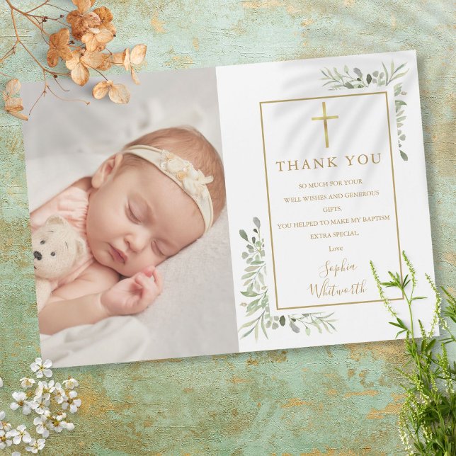 Baptism Christening Greenery Foto Muito Obrigado (Criador carregado)