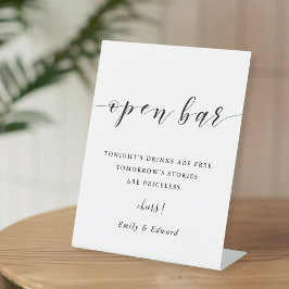 Bar Aberto de Casamento com Caligrafia Moderna