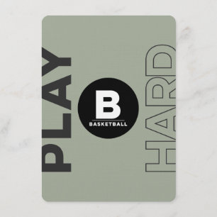 Bar BASKETBALL Bat Mitzvah Convites clássicos