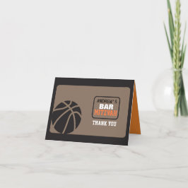BAR BASKETBALL Mitzvah Cartões de agradecimentos d