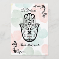 Bar Bat Bnai Hamsa Tree of Life Mitzvah Convite