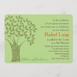 Bar Bat Bnai Tree of Life Mitzvah Convite