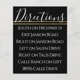 Bar Bat Mitzvah Elegante Dourada Placa de Direção