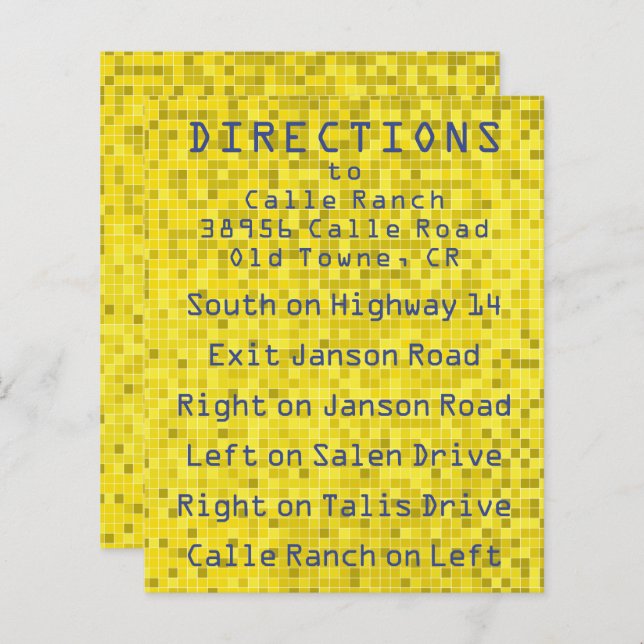 Bar Bat Mitzvah Enclosure/Cartão de Direção Ativad (Frente/Verso)