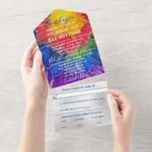 Bar Bat Mitzvah Tudo em uma Tinta de Cor de Convit
