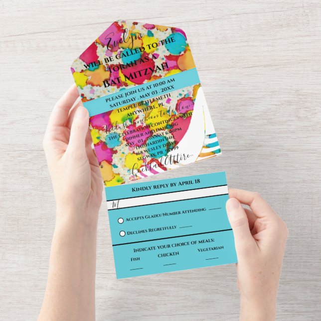 BAR BM Bat Mitzvah Confetti Tallit (Tearaway)