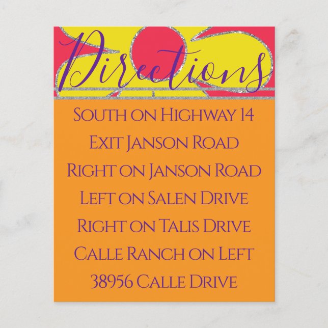 BAR BM Bat Mitzvah - Flores da placa de direção 2 (Frente)