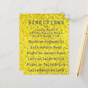 BAR BM Bat Mitzvah Game On Direction Card