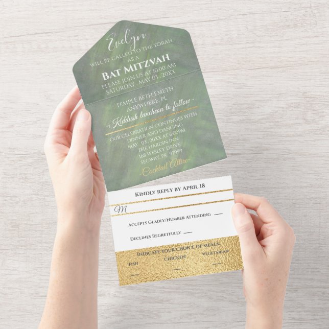 BAR BM Bat Mitzvah Verdes Silvers (Tearaway)