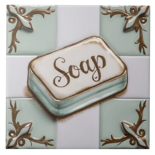 Bar Branco e Azul de Soap Engraçado Banheiro (Frente)