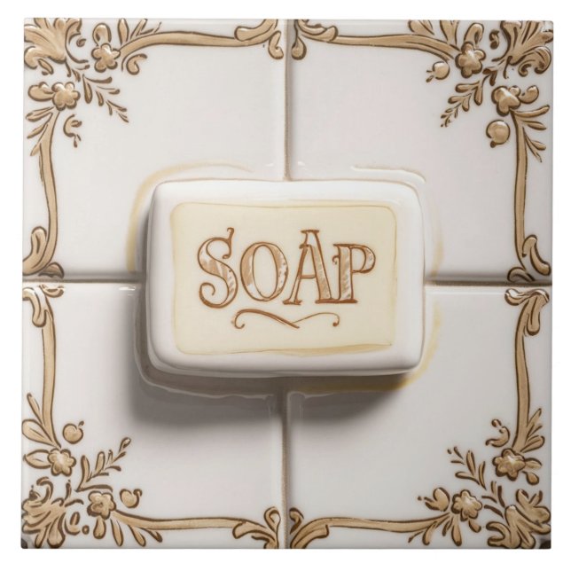 Bar castanho Dourado e branco do banheiro soap eng (Frente)