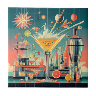 Bar Citrus Martini futurística atômica do meio séc