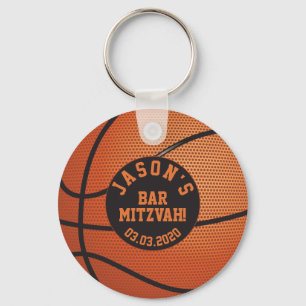 Bar De Basquete Mitzvah Favor Chaveiro Laranja Pre