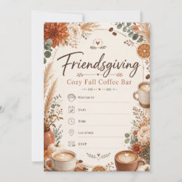 Bar de Café Aconchegante de Friendsgiving de Outon