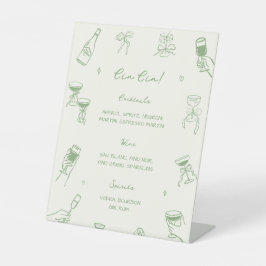 Bar De Cin Cin De Casamento Italiano Desenhado À M