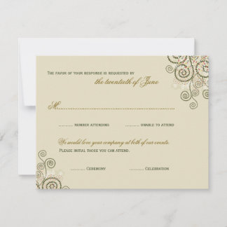 Bar de espirais verdes/placa RSVP de Bat Mitzvah