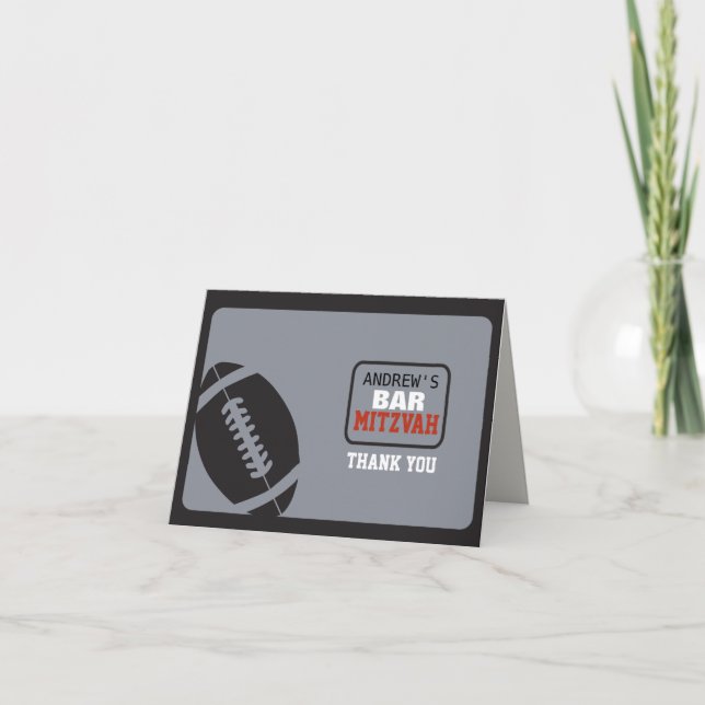 BAR DE FUTEBOL Mitzvah — Cartões de agradecimentos (Frente)