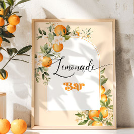 Bar de limonada, Poster de laranjas bonitas