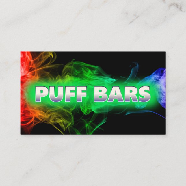 Bar de Puff de Vape Cartão de visita Preto (Frente)