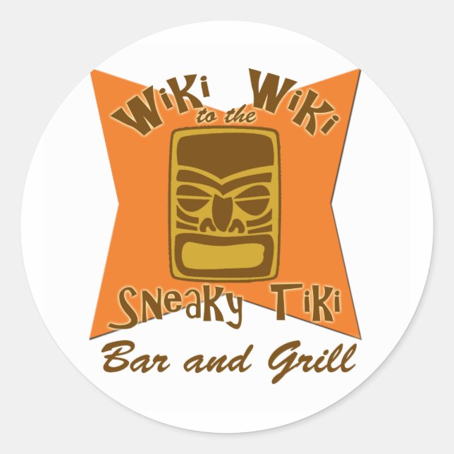 Bar de Tiki Sneaky e adesivos Grill (Frente)