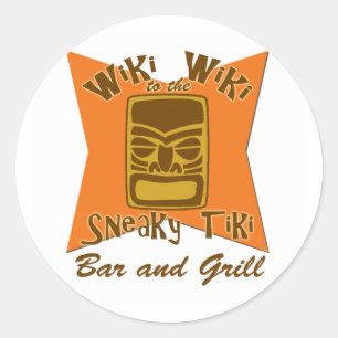 Bar de Tiki Sneaky e adesivos Grill