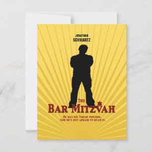 Bar do Movie Star Mitzvah Resposta RSVP Amarelo