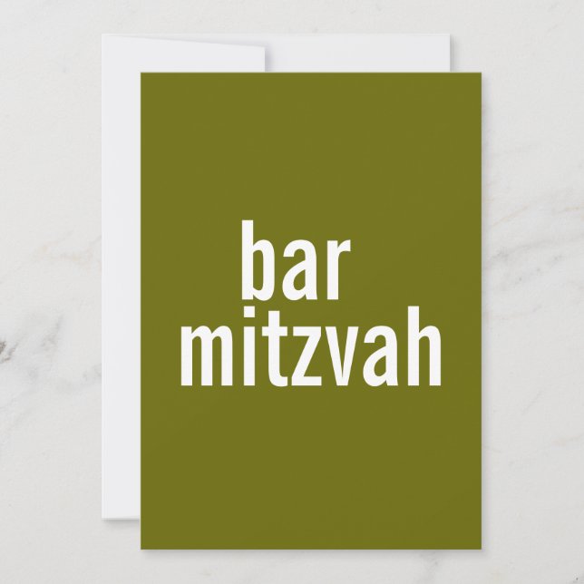 Bar e Bat Mitzvah Anúncios e Convites (Frente)