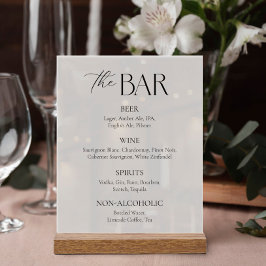 Bar Elegante de Casamento Negro e Branco