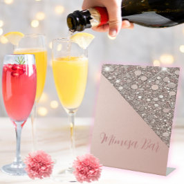 Bar Elegante Dourado Chá de panela Mimosa