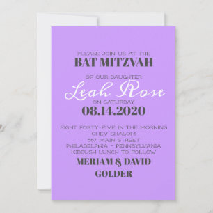 Bar FLOWER CHILD Bat Mitzvah Convite