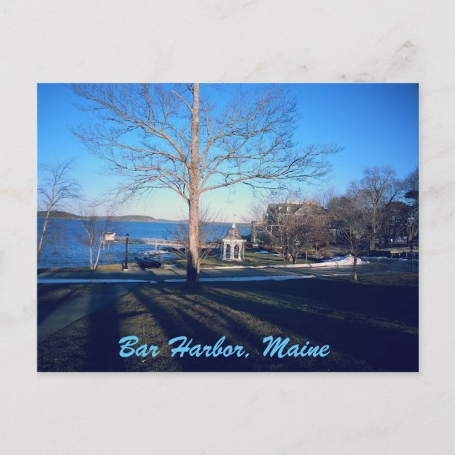 Bar Harbour, Cartão de Posto Maine (Frente)