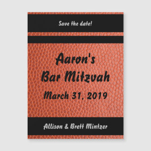 Bar Hoops Mitzvah Magnet c/Envelope