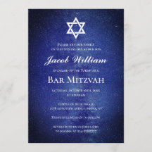 Bar Judeu Mitzvah Convite Personalizado