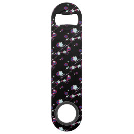 Bar Key Shooting Stars & abridor de garrafa preto da