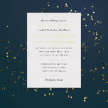 Bar Minimalista Mitzvah Dourada Stripe<br><div class="desc">Esquema minimalista em folha de ouro real. Escolha dourado,  rosa ou folha prateada em fundo de cor personalizado para corresponder ao seu evento.</div>