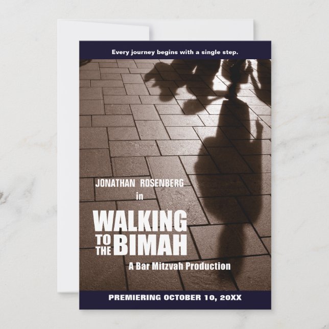 Bar Mitzvah Bimah Convite Para Filme (Frente)