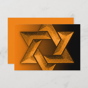 Bar Mitzvah Black e Orange Star de David RSVP