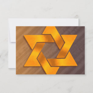 Bar Mitzvah Brown e Estrela Laranja de David RSVP