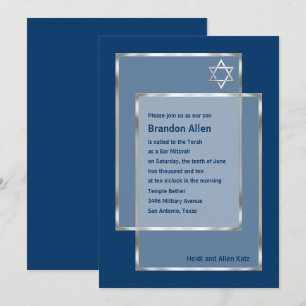 Bar Mitzvah Convite 5x7 Qualquer Cor Que Você Gos