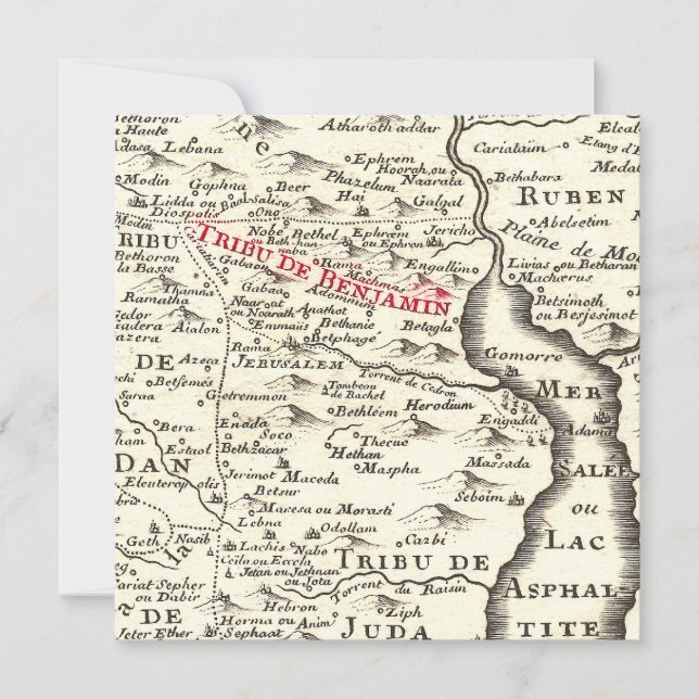 Bar Mitzvah Convite para um Menino chamado Benjami (Frente)