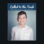 Bar Mitzvah Convite Personalizado Simples<br><div class="desc">Design é composto por tipografia sans serif e por tipografia de script cursivo lúdica sobre um fundo simples. Adicione uma foto horizontal personalizada.

Disponível aqui:http://www.zazzle.com/store/selectpartysupplies</div>