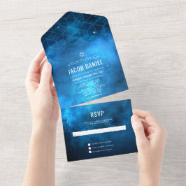 Bar Mitzvah Galáxia Espaço Azul