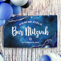 Bar Mitzvah Moderno Ágata Azul Roteiro Aquarela