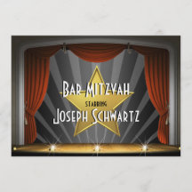 Bar Mitzvah Movie Star Convite
